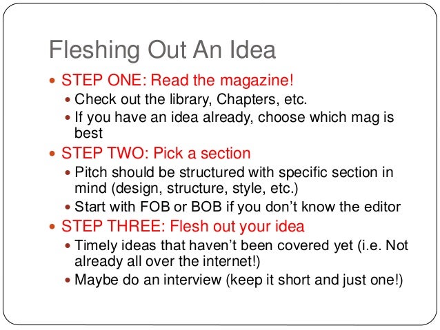 How to write a pitch for a magazine