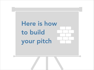 Here is how
to build
your pitch
 