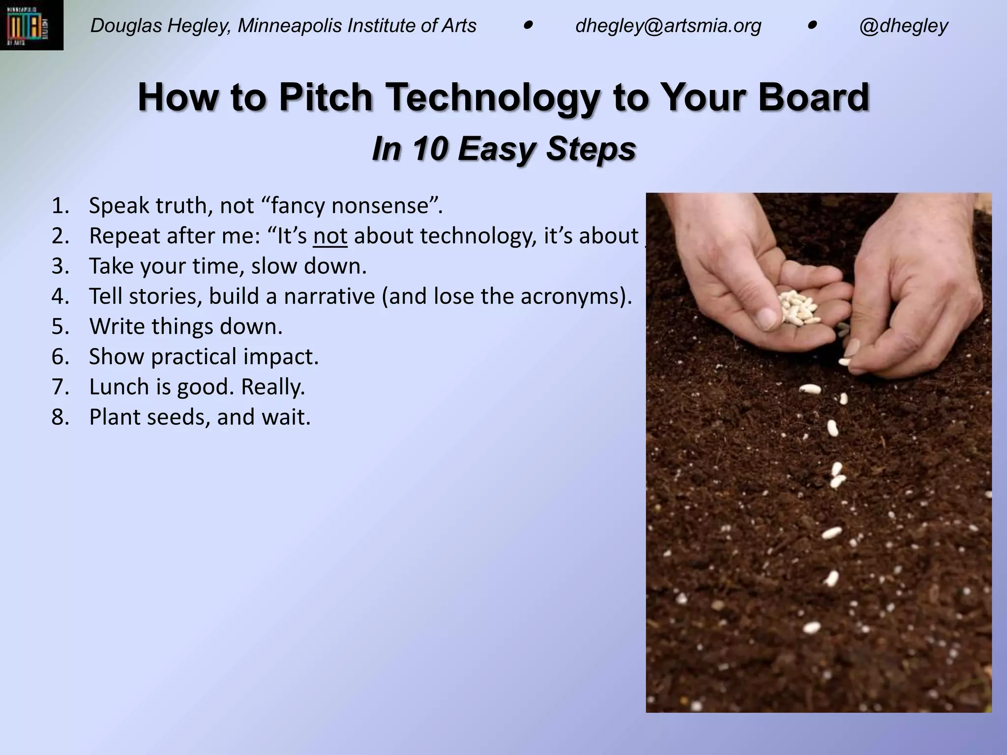 How to Pitch Tech to a Nonprofit Board - AAM 2012