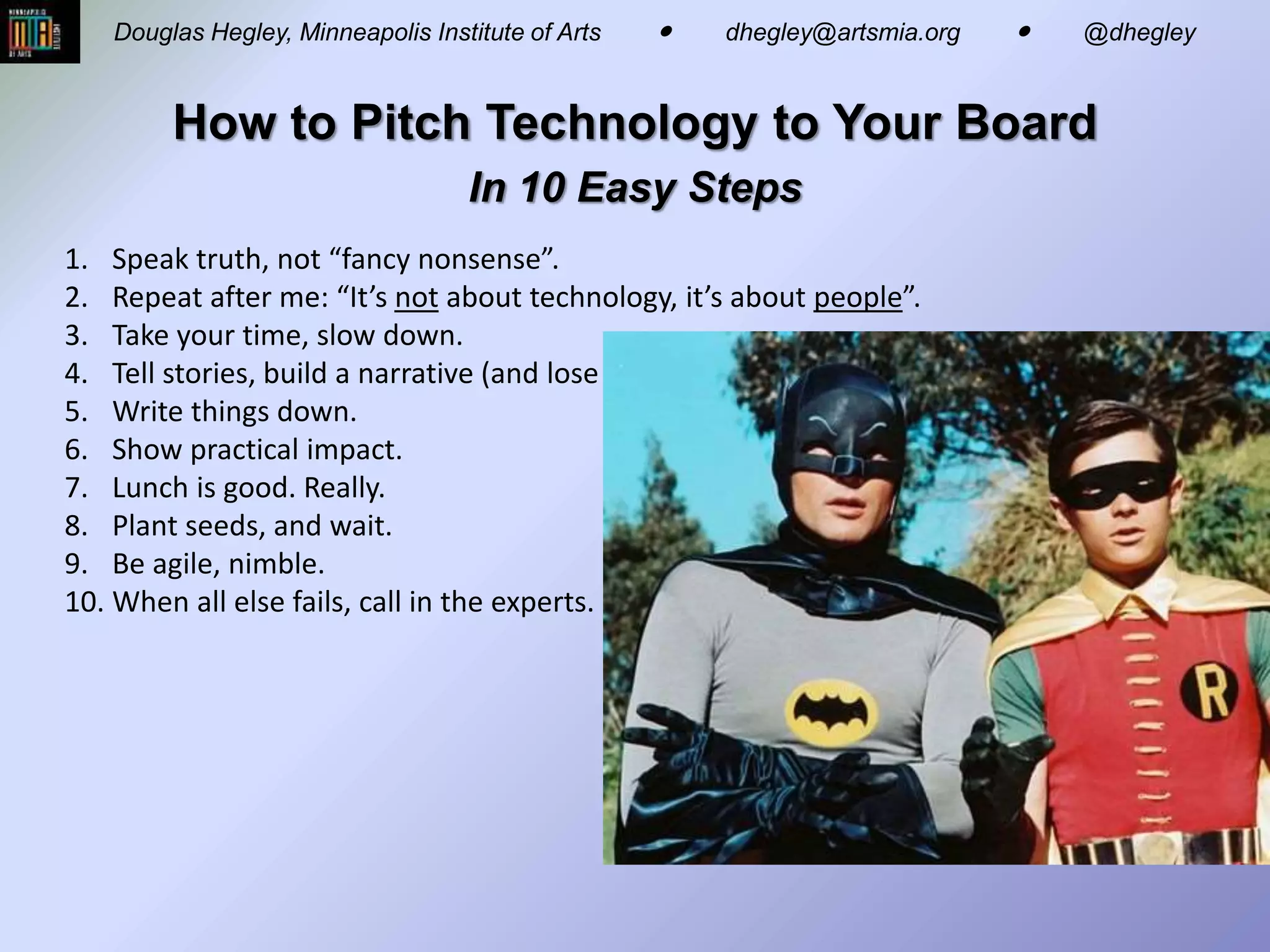 How to Pitch Tech to a Nonprofit Board - AAM 2012