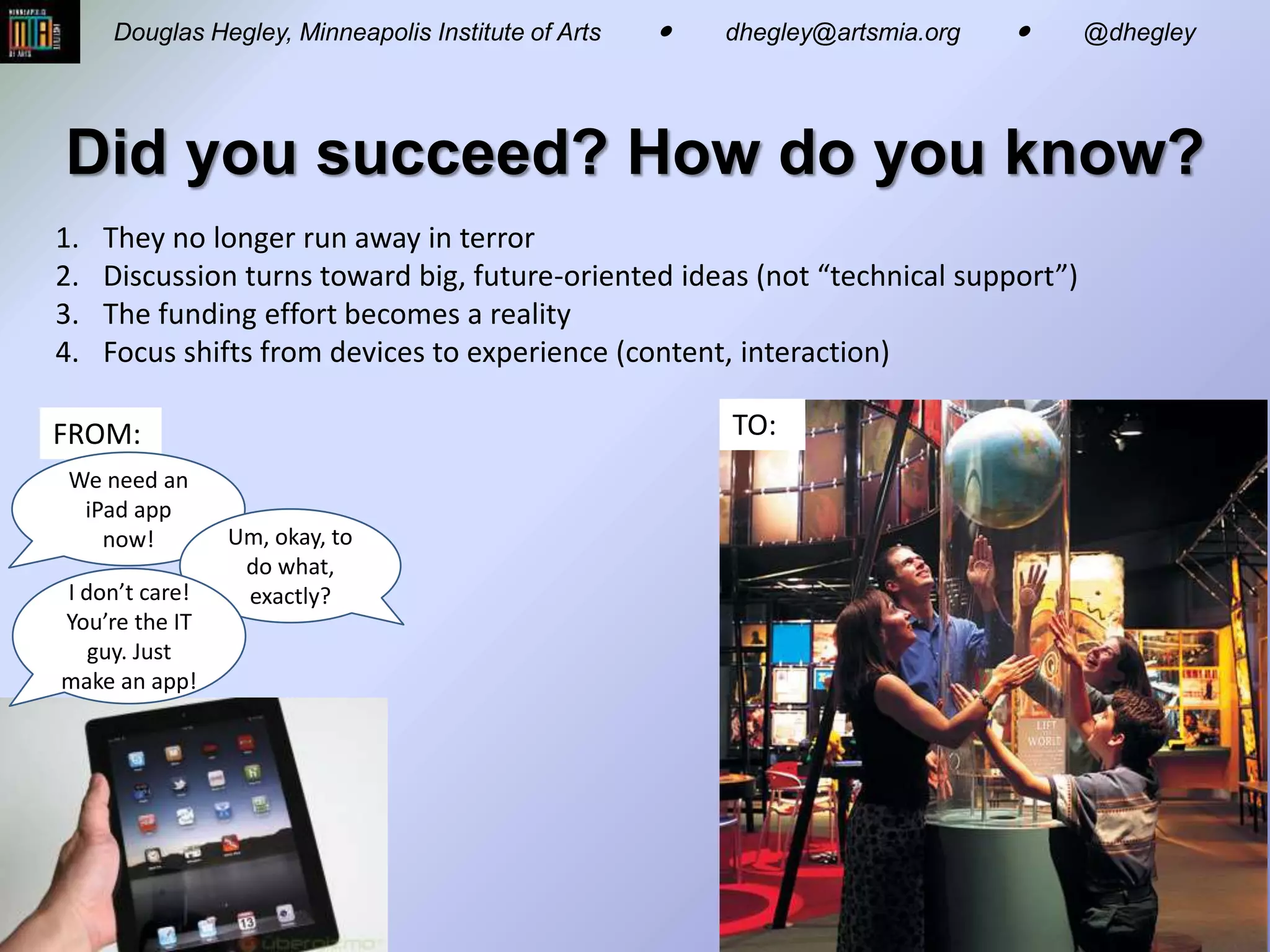 How to Pitch Tech to a Nonprofit Board - AAM 2012