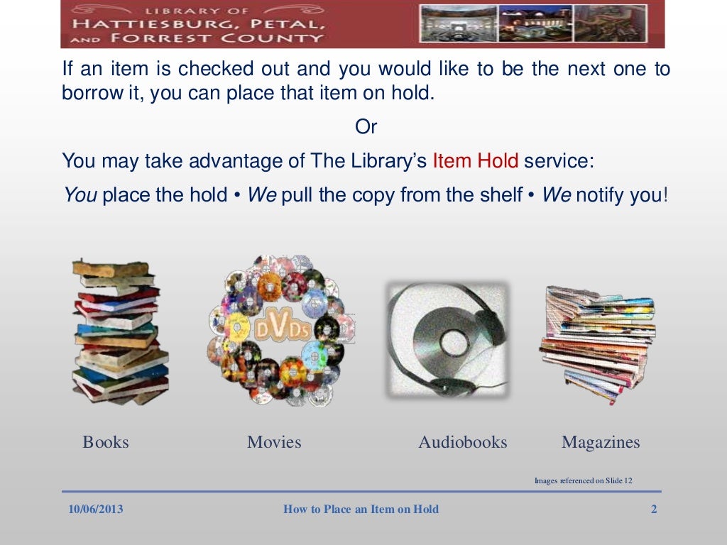 How to Place a Library Item on Hold Tutorial
