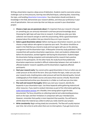 Dissertation Key Words Example How to Plan and Write an Impressive, Winning Dissertation | PDF