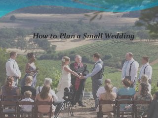 How to Plan a Small Wedding
 