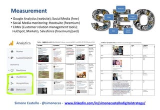 Audience Overview
1 Nov 2018 – 28 February 2019
Measurement
Simone Castello - @simonecas - www.linkedin.com/in/simonecaste...