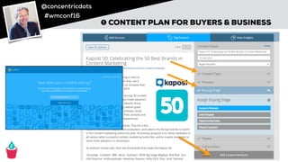 @concentricdots
#wmconf16
➊ CONTENT PLAN FOR BUYERS & BUSINESS
 