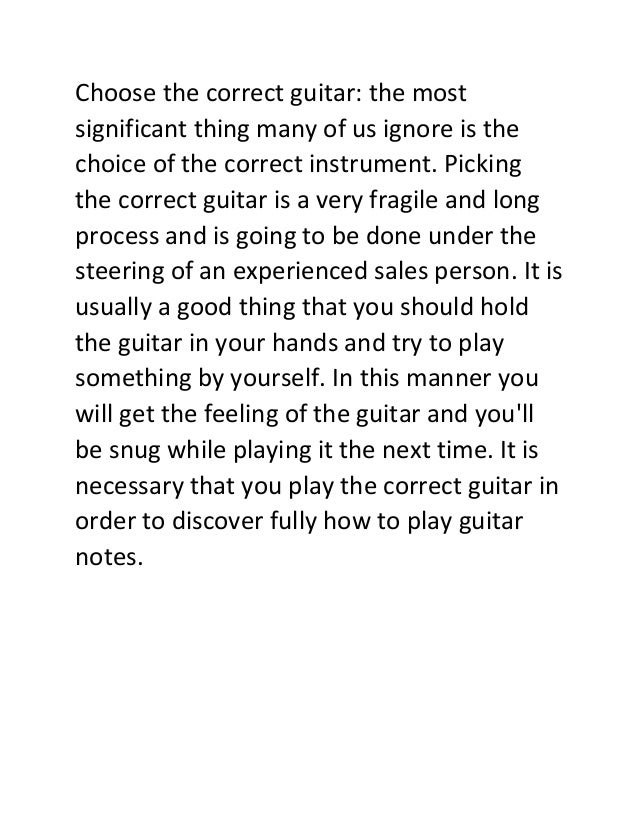 Learn How To Play Guitar Notes Fast