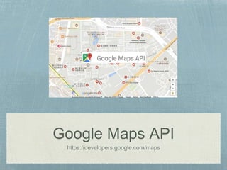 Google Maps API
https://developers.google.com/maps
 