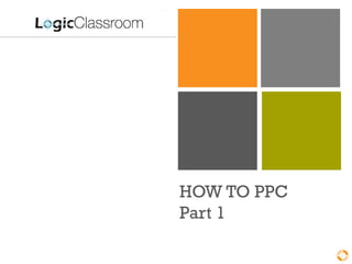 HOW TO PPC
Part 1
 