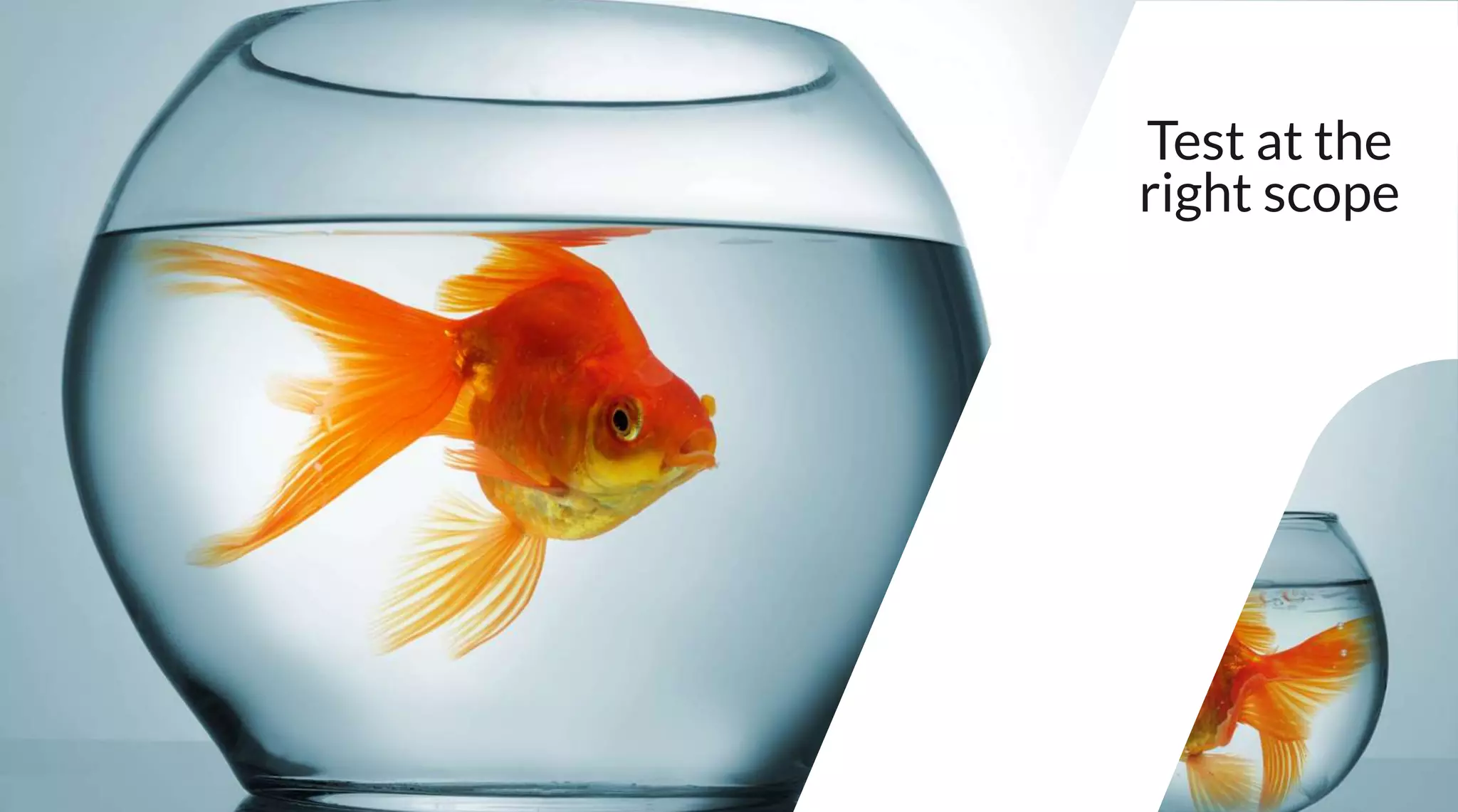 Test at the
right scope
 