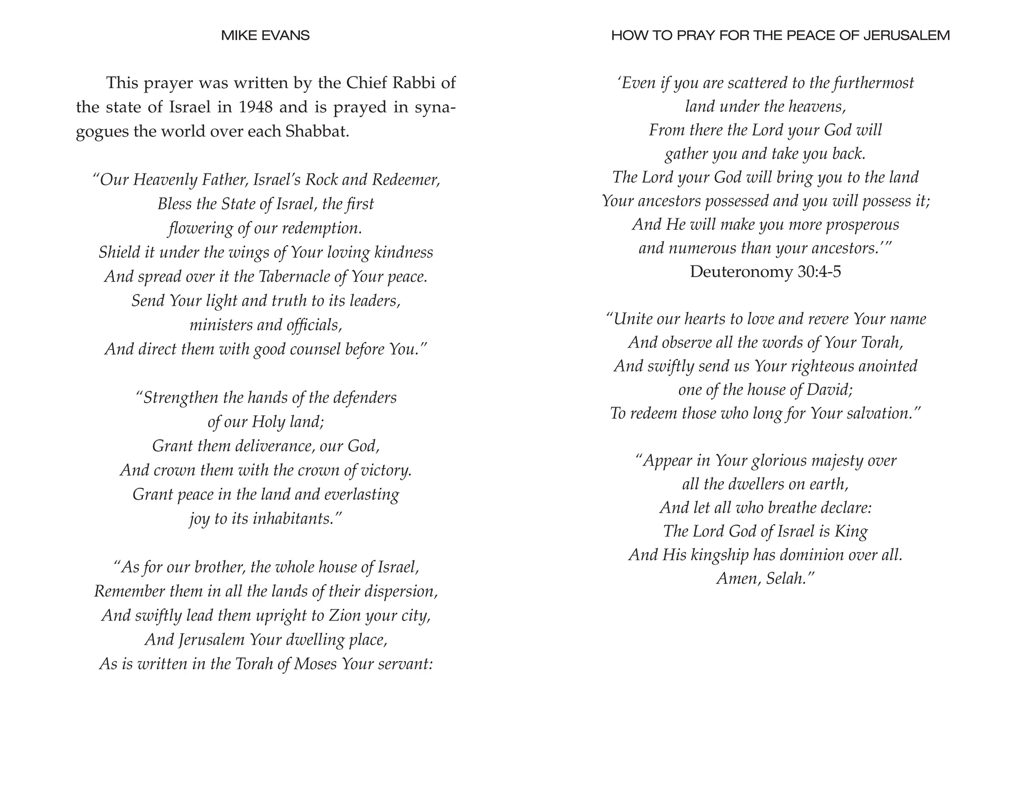 Pray For The Peace Of Jerusalem and You Will Prosper PDF