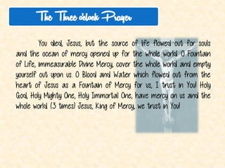 Hail,HolyQueen,MotherofMercy,ourlife,oursweetnessandourhope.Toyoudowecry,poorbanishedchildrenofEve.Toyoudowesendupoursighs,mourningandweepinginthisvalleyoftears.Turnthenmostgraciousadvocate,youreyesofmercyuponus,Andafterthisourexile,showuntoustheblessedFruitoftheywomb,Jesus.Oclement.Oloving,OsweetVirginMary.Prayforus,OholyMotherofGodThatwemaybemadeworthyofthepromisesofChrist.Amen. 
Hail Holy Queen  