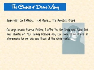 OGod,whoseonlybegottenSon,byHislife,death,andresurrection,haspurchasedforustherewardsofeternallife,grantwebeseechThee,thatmeditatinguponthesemysteries,ofthemostHolyRosaryoftheBlessedVirginMary,wemayimitatewhattheycontain,andobtainwhattheypromise,throughthesameChrist, ourLord,Amen. 
Let Us Pray  