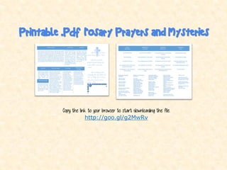 Virgin most wise 
Virgin rightly praised 
Virgin rightly renowned 
Virgin most powerful 
Virgin gentle in mercy 
Faithful virgin 
Mirror of justice 
Throne of wisdom 
Cause of our joy 
Shrine of the spirit 
Glory of israel 
Vessel of selfless devotion 
Mystical rose 
Tower of david 
Tower of ivory  