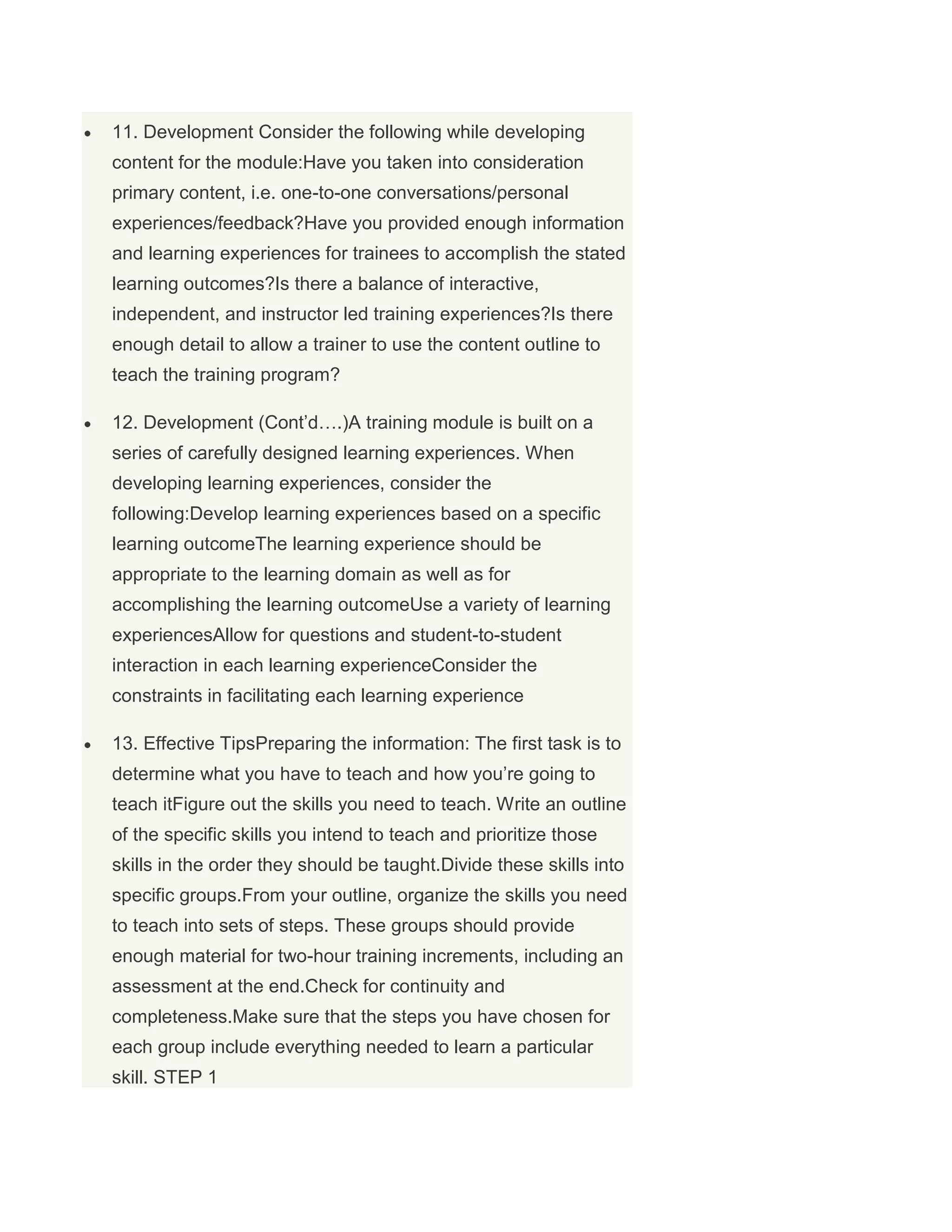 How to prepare a basic training module | DOCX | Desktop Publishing ...