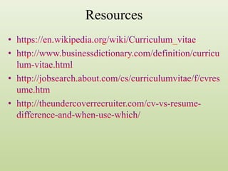 Resources
 