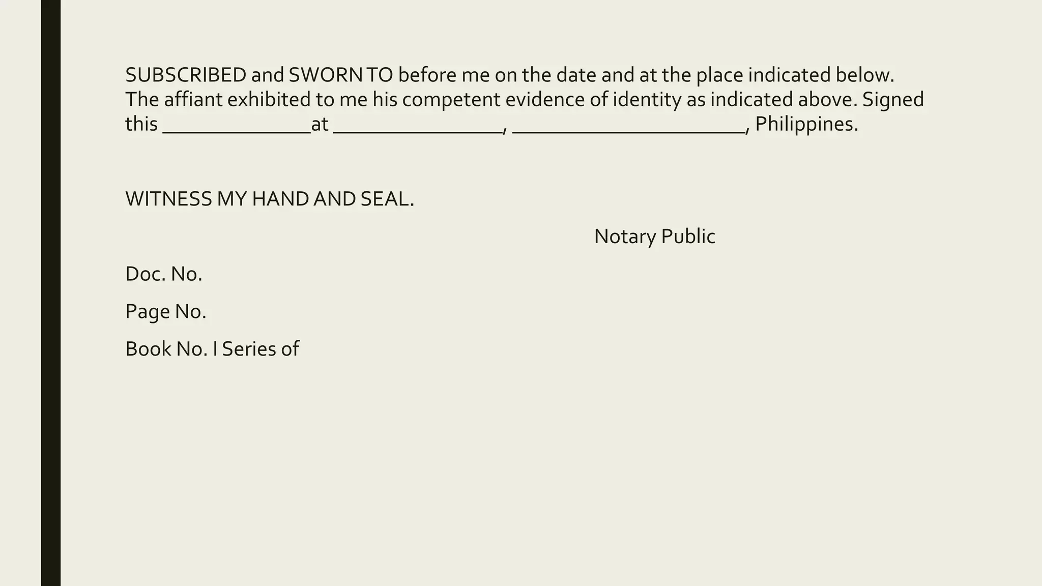 How to Prepare an Affidavit PPTX