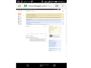Preparation of blog
Alen philip
 