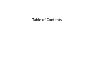 Table of Contents
 