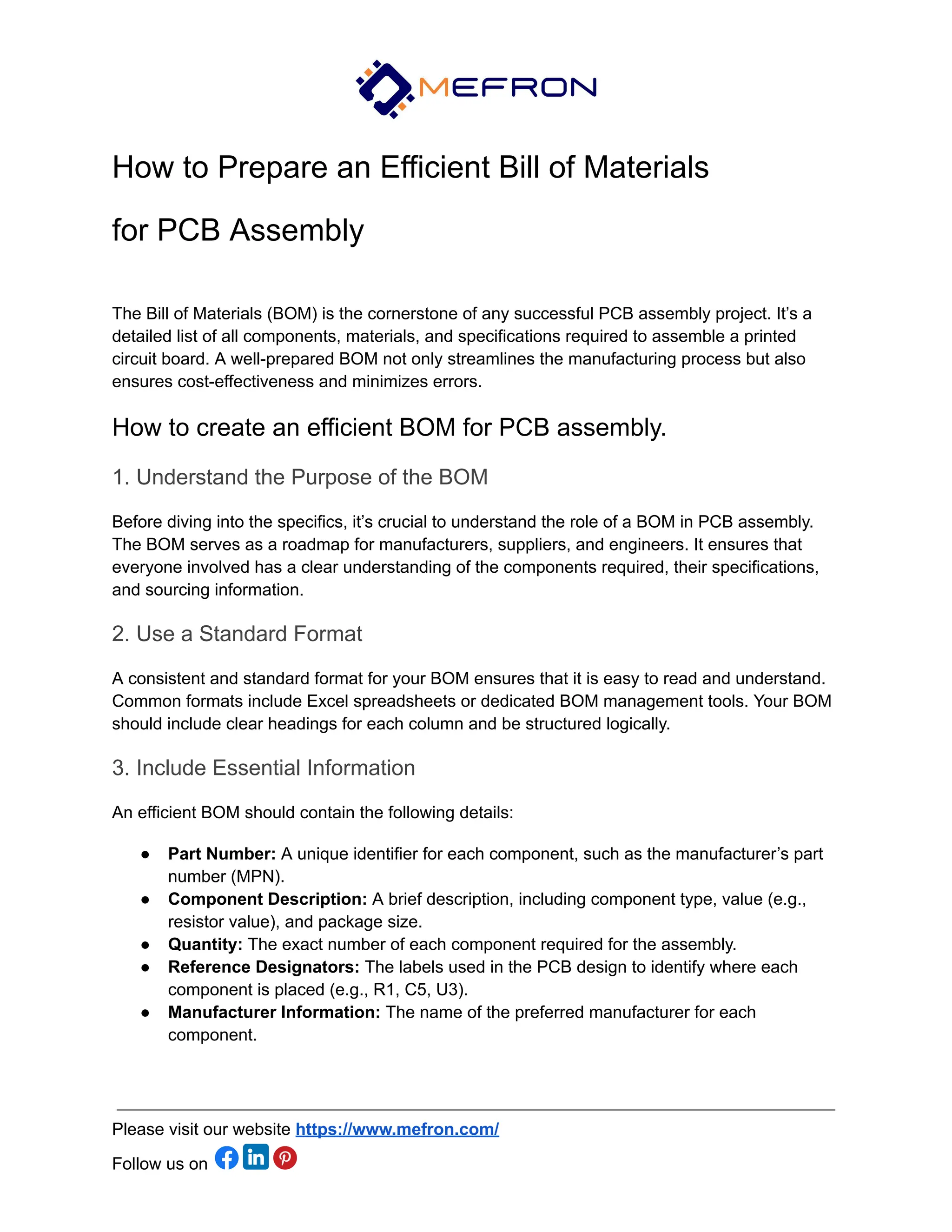 How to Prepare an Efficient Bill of Materials for PCB Assembly.pdf