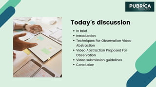 Video Abstract How to prepare a perfect video abstract for your research paper ...