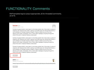 FUNCTIONALITY: Comments
 PHP template tag to output appropriate JS for threaded comments.
 (2 of 4)
 