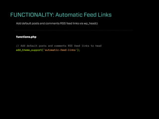FUNCTIONALITY: Comments
 Set single comment display and functionality (taken from Twenty Ten
 theme). (1 of 4)


 function...