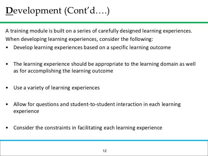 training module example