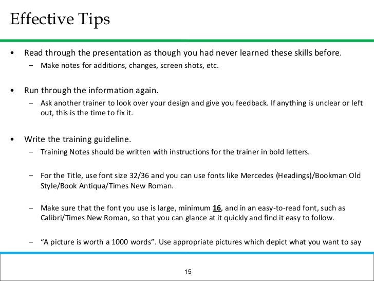 training module example