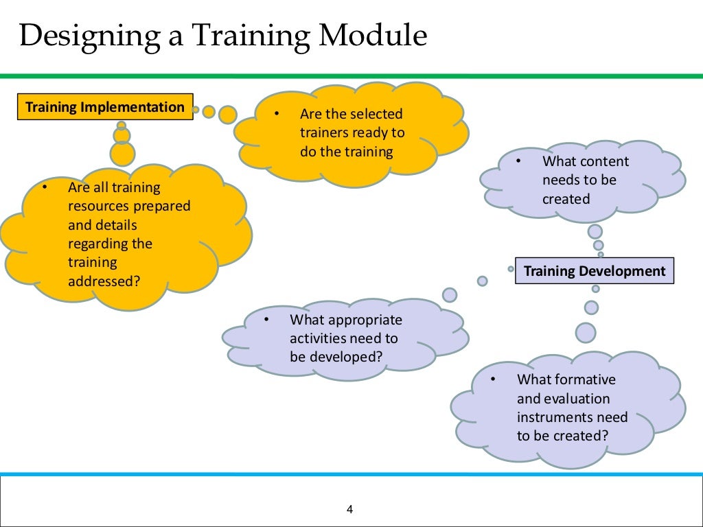 how to prepare a basic training module training module example