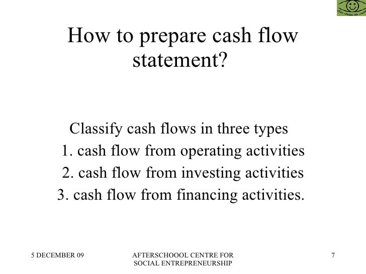 how to prepare a cash flow statement