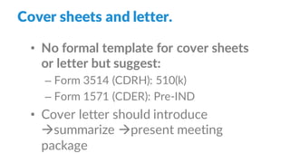 How to Prepare for and Make the Most Out of your FDA Pre-Submission ...