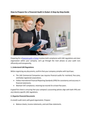 How to Prepare for a Financial Audit in Dubai - A Step-by-Step Guide | PDF