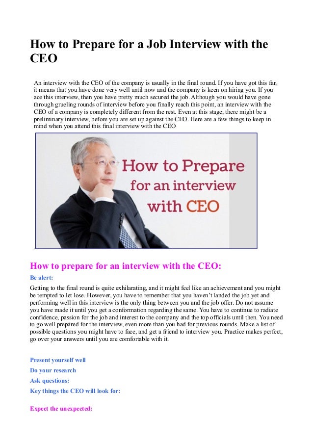 how to prepare for a job interview