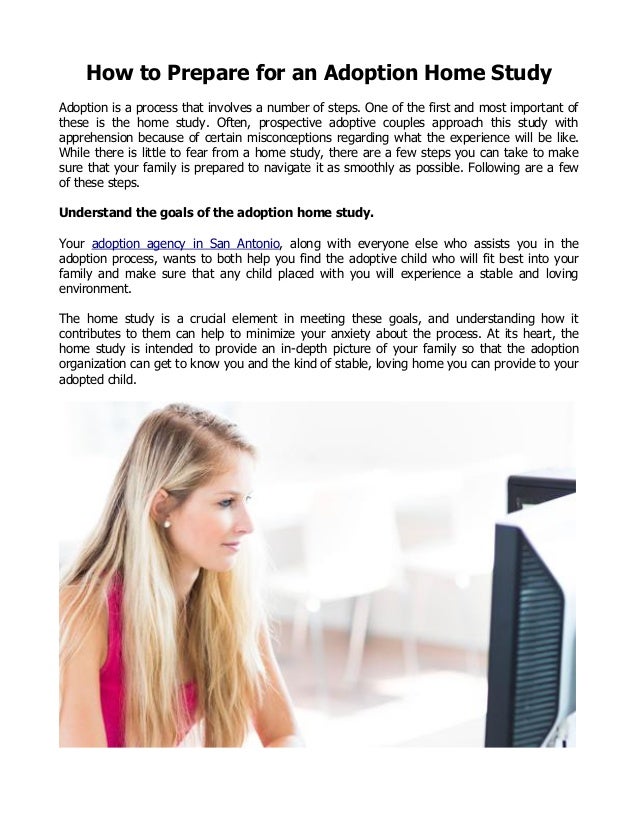 How To Prepare For Adoption Home Study Visit Study Poster