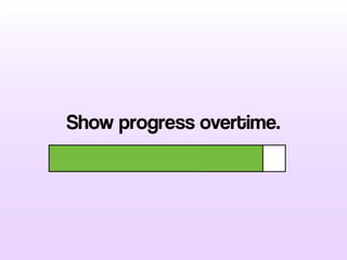 Show progress overtime.
 