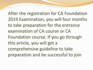 How to prepare for CA Foundation | PPTX