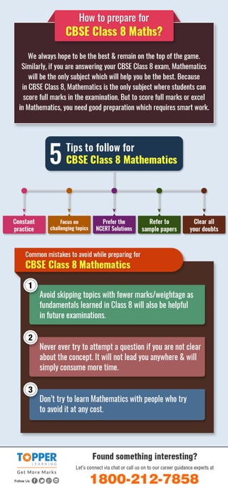 How to prepare for cbse class 8 maths