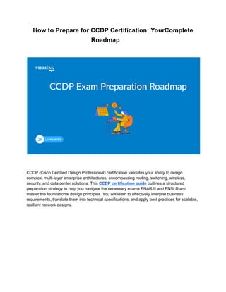 How to Prepare for CCDP Certification: Step-by-Step Guide | PDF