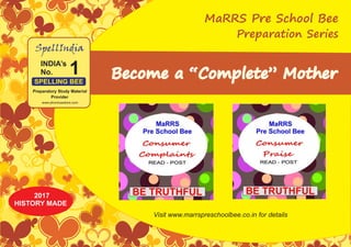 How to Prepare for MaRRS Pre School Bee - English, Maths & Science