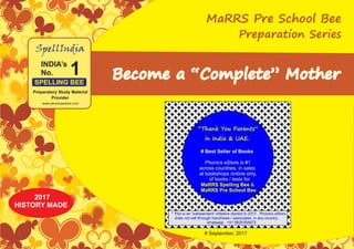 How to Prepare for MaRRS Pre School Bee - English, Maths & Science