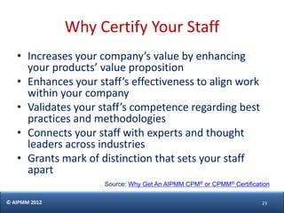 How To Prepare For The AIPMM CPM® Certification Exam - H. Del Castillo ...