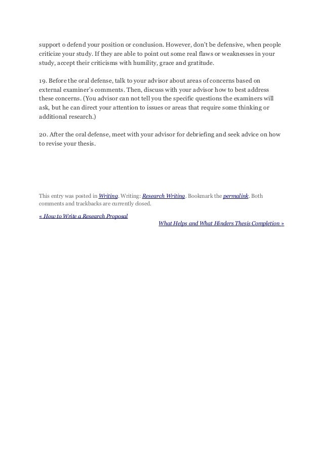 Sample masters thesis defense presentation ppt picture