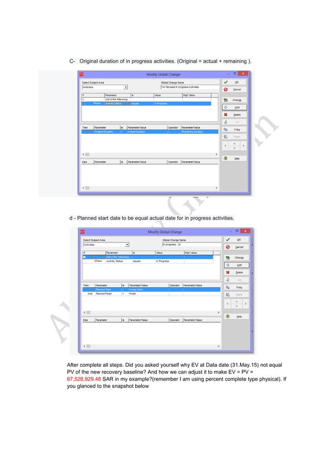 How to prepare recovery or revised schedule rev.2