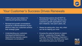 How to use Customer Success to Prep for and Drive Contract Renewals