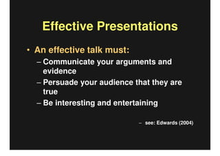 How To Present An Academic Paper