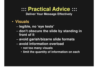 How To Present An Academic Paper