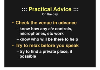 How To Present An Academic Paper