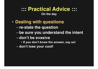 How To Present An Academic Paper