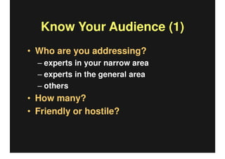 How To Present An Academic Paper